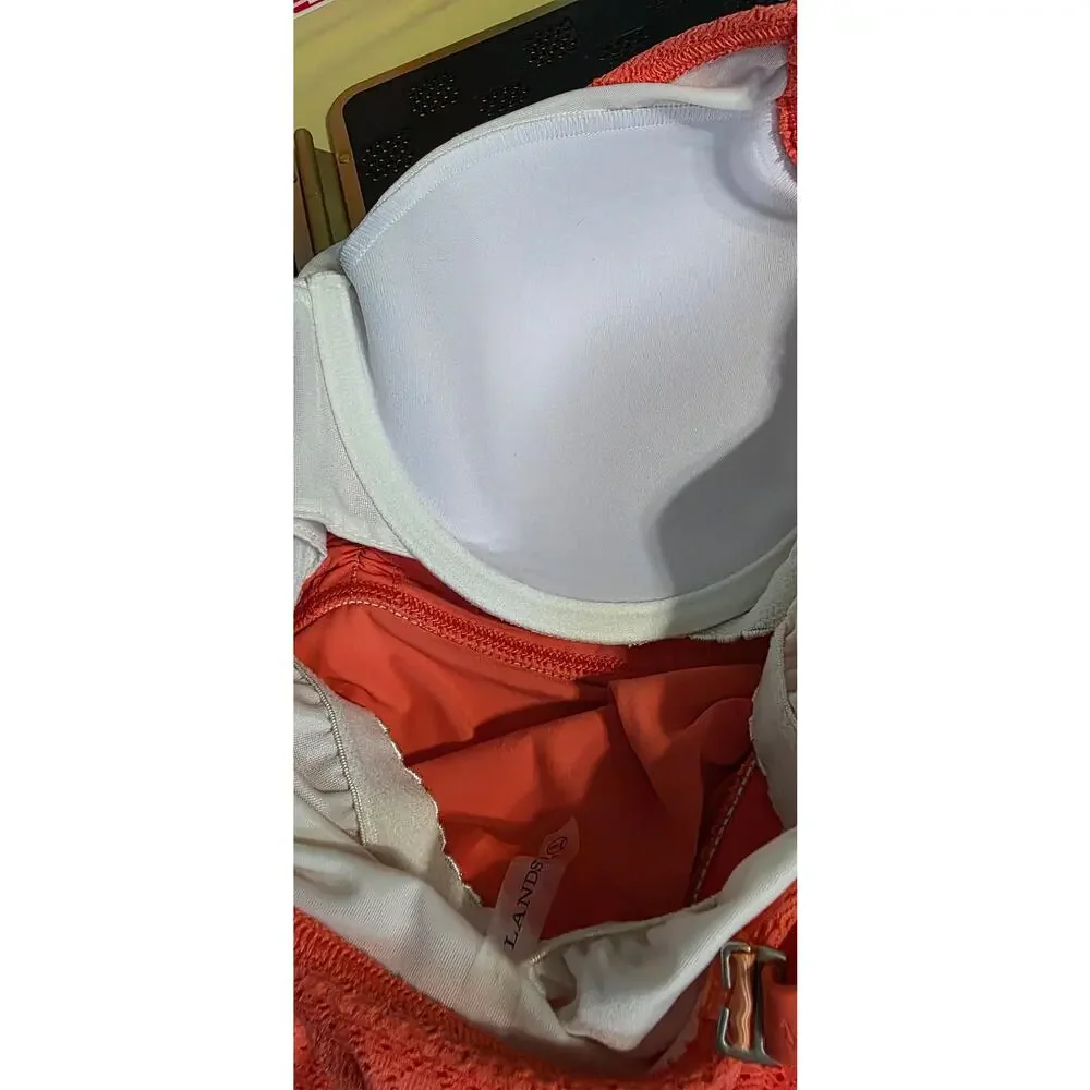 Lands End Womens Tankini Top‎ Underwire Size 16W